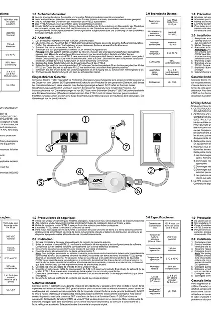 schneider施耐德ProtectNet PTEL2 (Sheet)